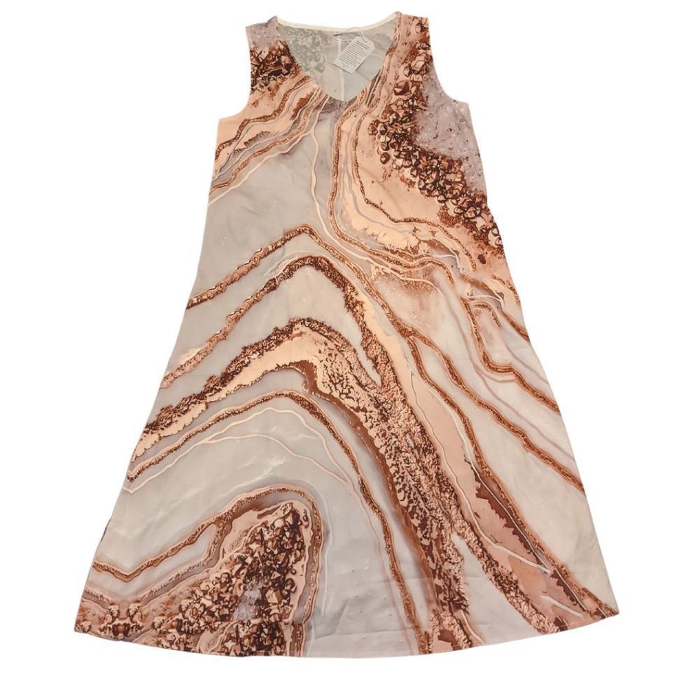 Sleeveless Granite Pattern Dress, Size M